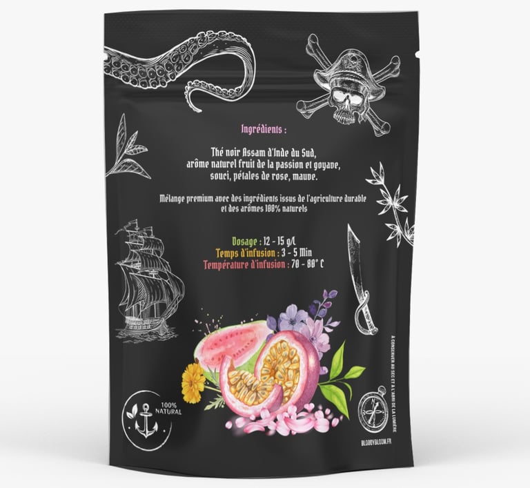thé des pirates goyave passion 100% naturel thé arisanal