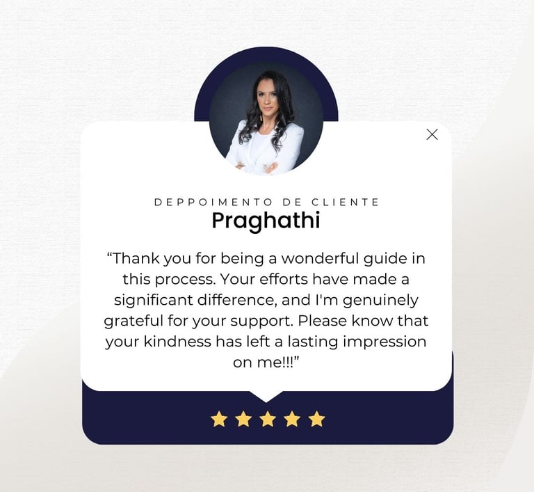 a woman's profile with a thank card