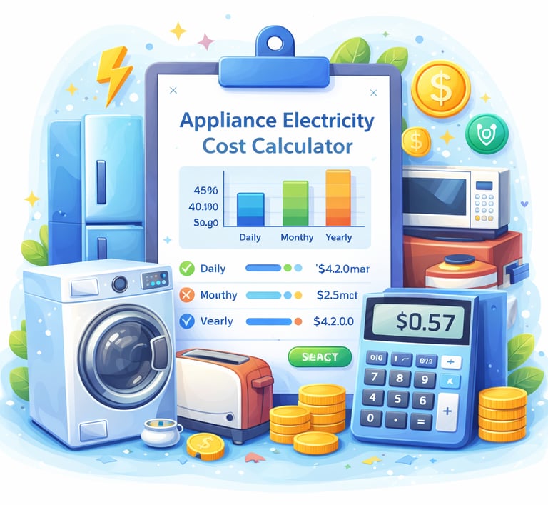 appliance electricty cost calculator