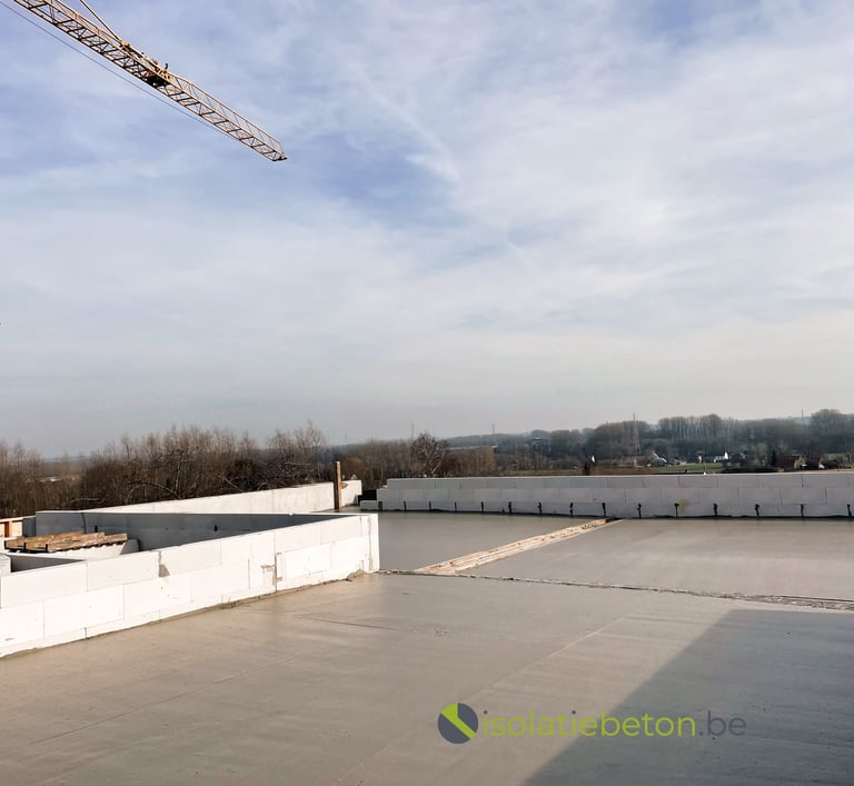 Hellingsbeton, schuimbeton nieuwbouw