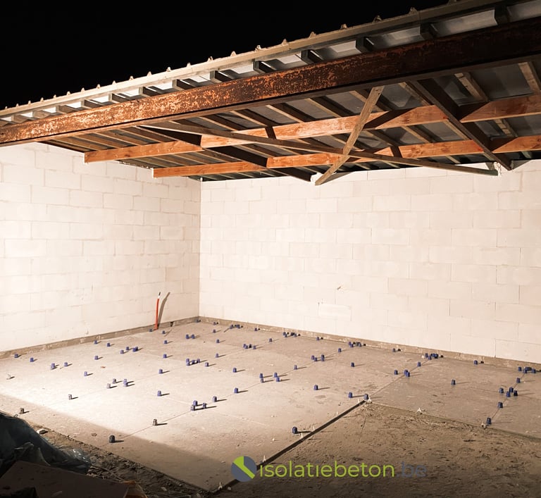tegels op fundering poolhouse schuimbeton