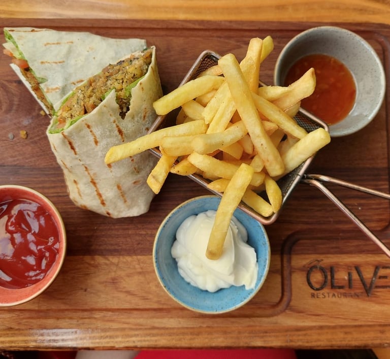 Wraps bei Restaurant Olive, Novalja, Kroatien