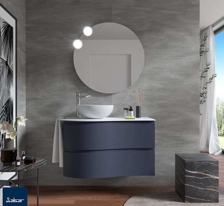 Curved bathroom furniture Salgar
