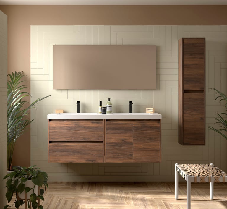 1400 2 door, 2 draw bathroom unit