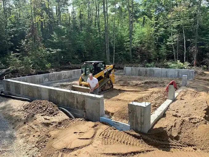 a construction worker is working on a construction site
