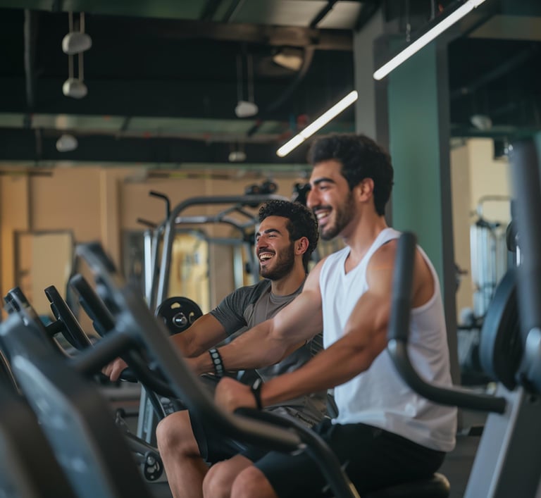 Homme en salle de sport