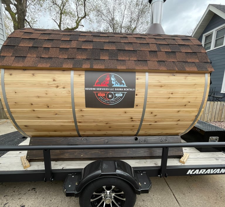 Houdini Services Sauna Rentals, mobile sauna, sauna minneapolis, sauna rental, sauna rental minneapo