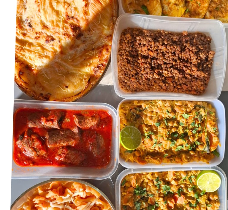 Batch cooking à Marseille – plats faits maison en boîtes par cheffe à domicile 