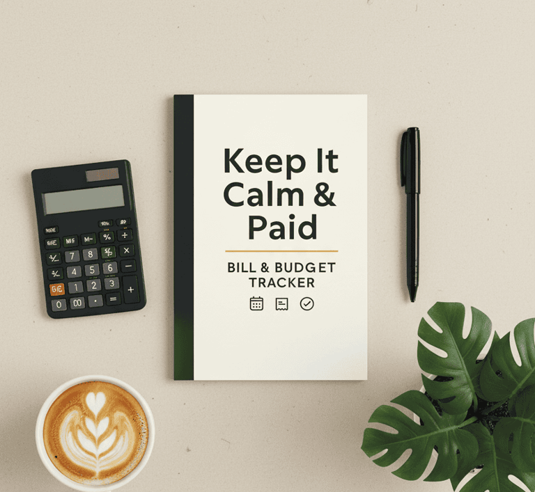 Monthly Bill Planner, Bill Tracker Notebook, Financial Organizer, Debt Payoff Tracker