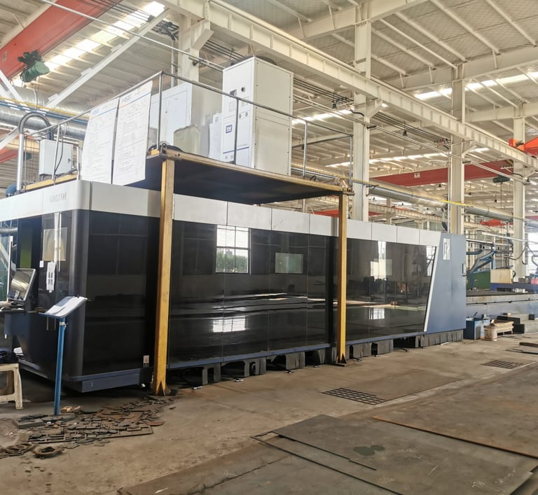 Automatic laser cutting workshop of loader crane factory
