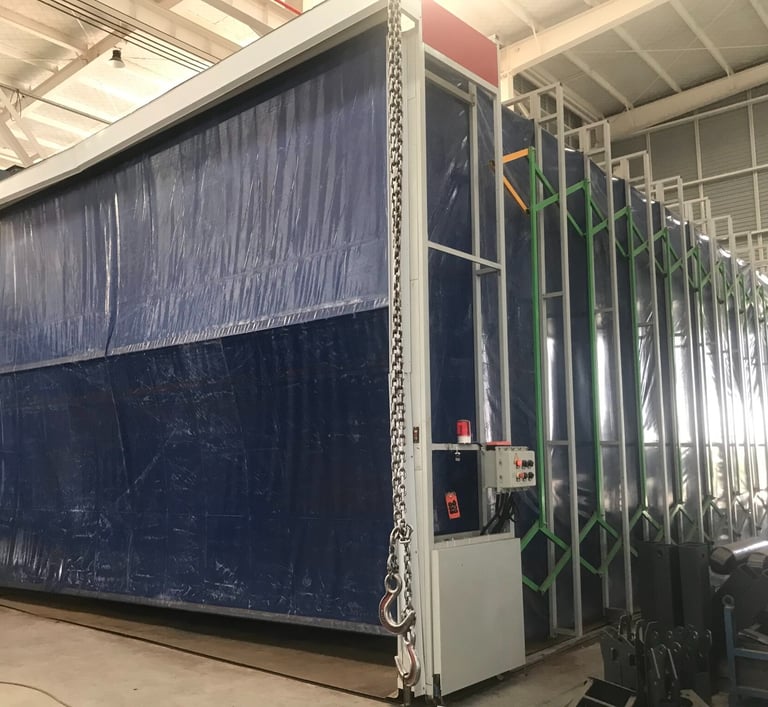 spray painting workshop of truck mounted manufacture