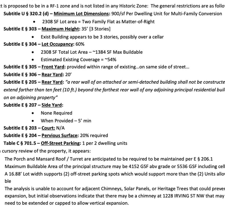 washington dc feasibilty