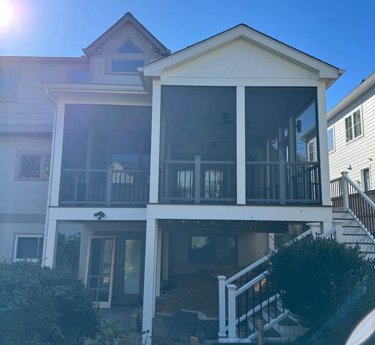 a house with a large balcony and a balcony