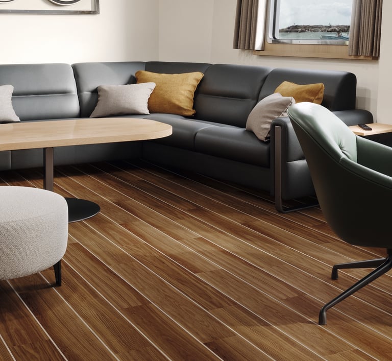 Vinilinės grindys su denio efektu