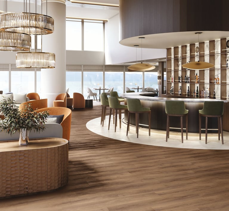 Vinilinės grindys laivams su IMO