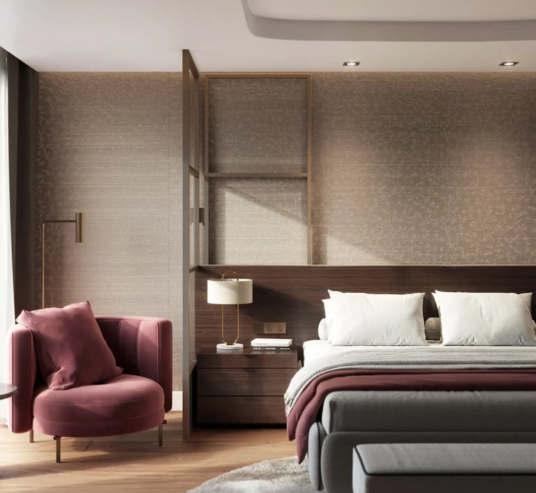 Vescom Khilana šilkas su gėlėmis