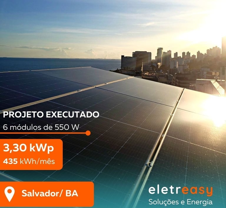 paineis solares em condominio em um dia ensolarado