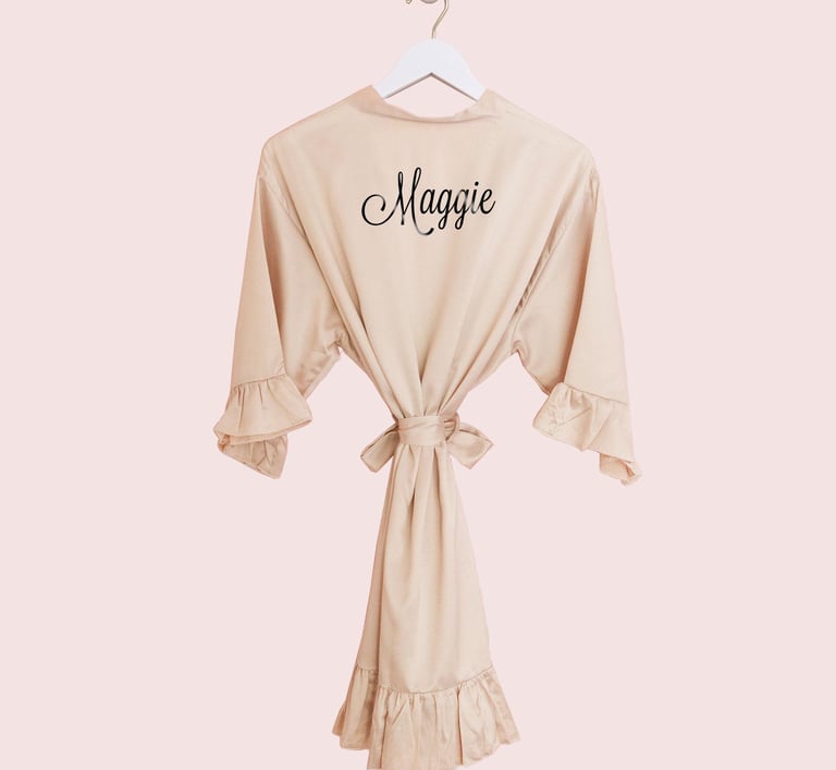 Bridal Robe In Champagne Color