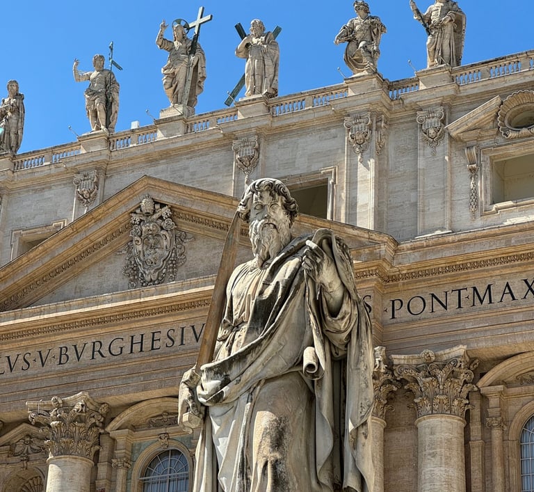 Sculpture of Jupiter outside St. Peter's Basilica