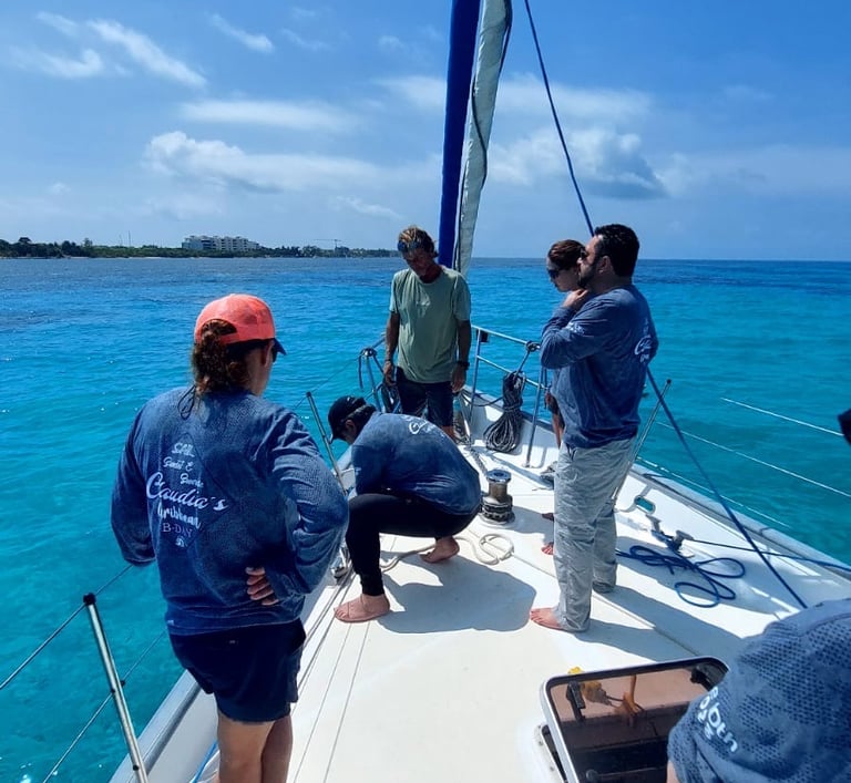 team building en velero en Cancun