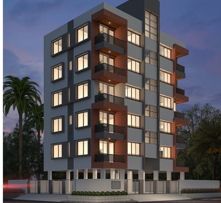 Saibhakti Residency-night view-nashik-makhmalabad road-dharmik group