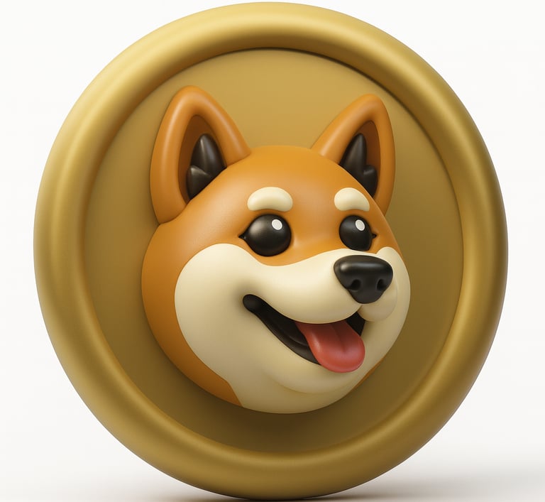 a doge coin with a smile on its face