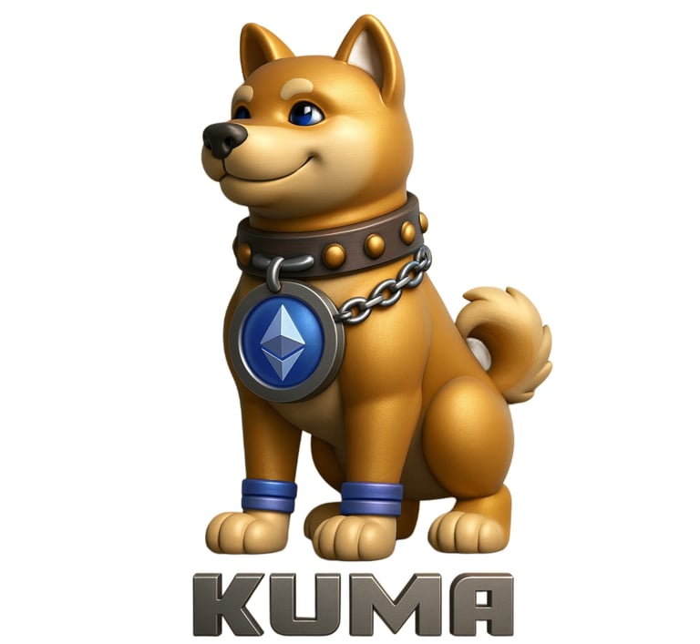 a dog with an ethereum diamond shaped colar