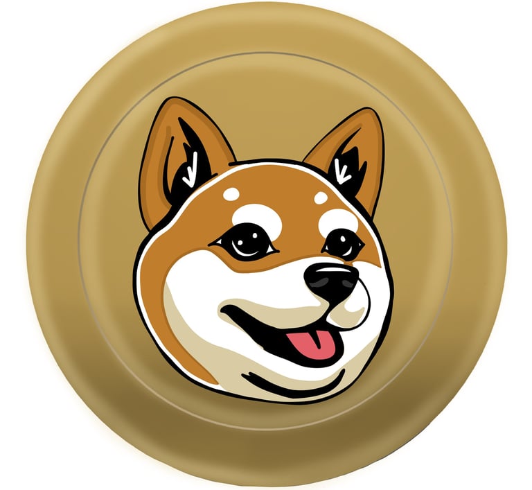 a doge with a doge face on a plate
