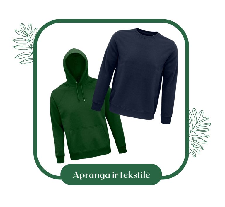 Ekologiški džemperiai, marškinėliai, aksesuarai su įmonės atributika | ecogifts.lt