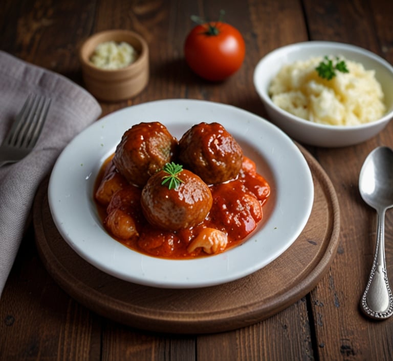 Meatballs in tomato sauce/Paradicsomos húsgombóc