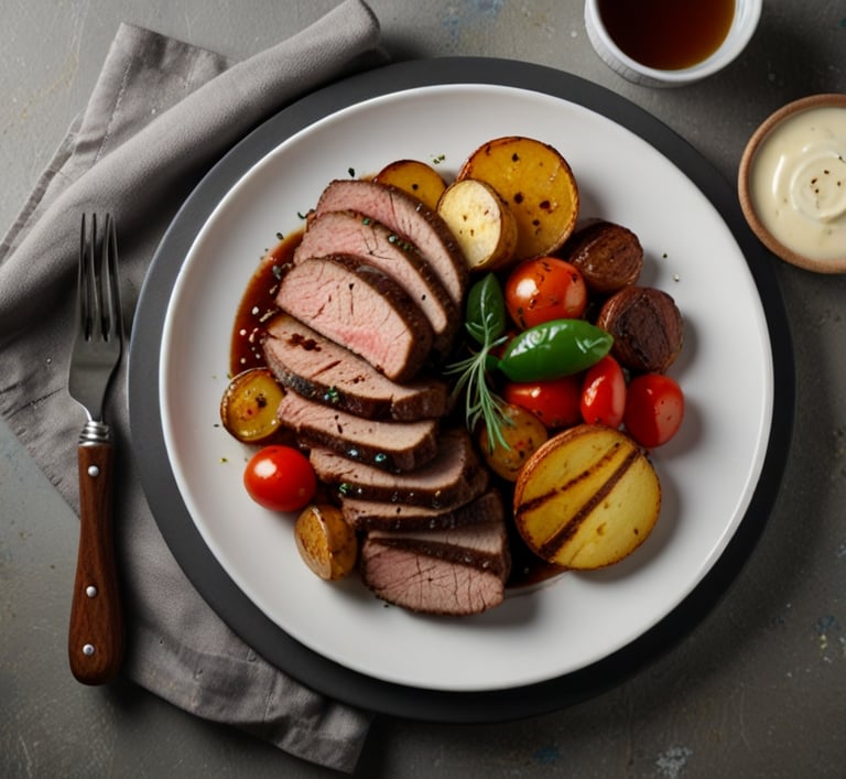 Roasted meat slices (pork or beef)/Sült hús szeletek (sertés vagy marhahúsból)