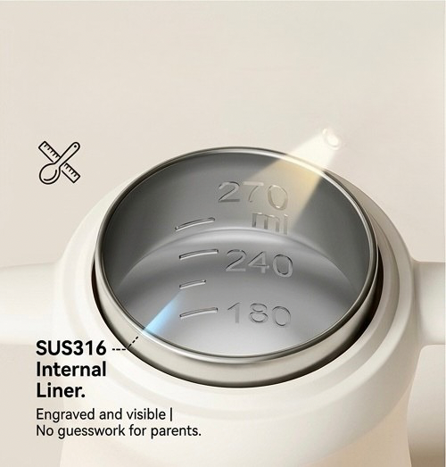 Embossed internal volume scale
