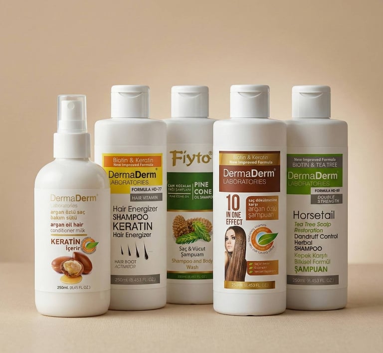 dermaderm bitkisel saç dökülmesine karşı ürünler