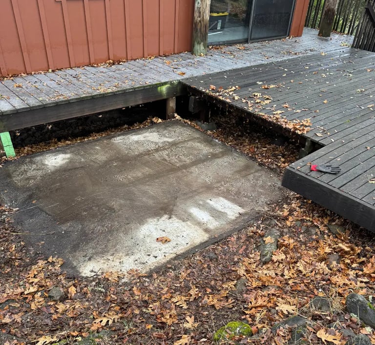 image off after removing a hot tub