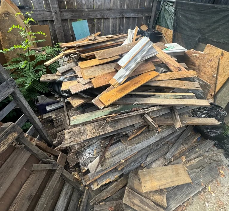 pile of construction debris