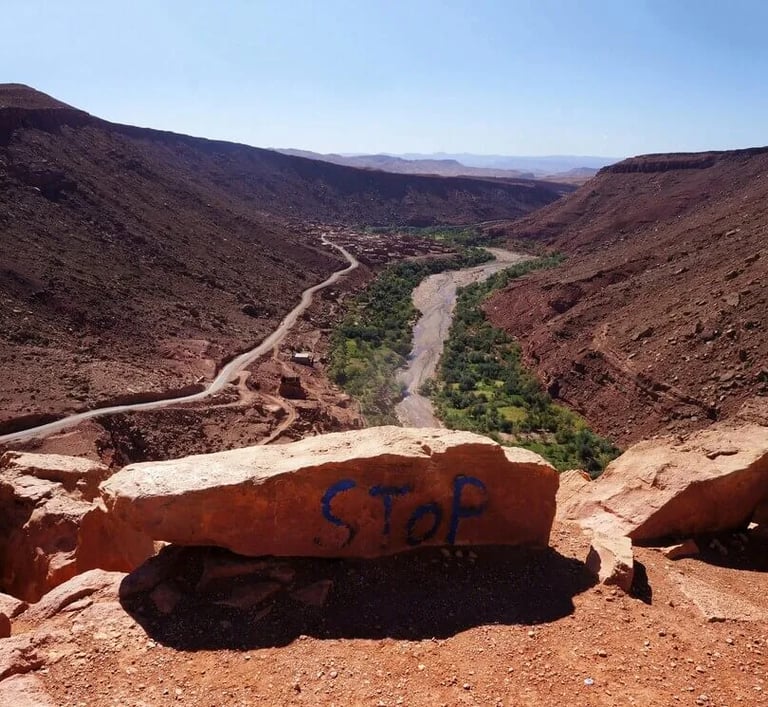 Morocco oasis desert landscape travel