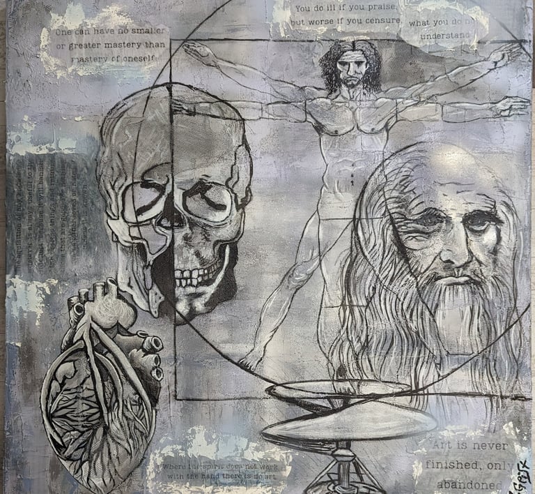 a drawing of a man's drawing of a man's face