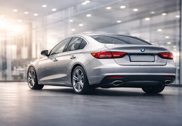 bmw estacionado de re em garagem