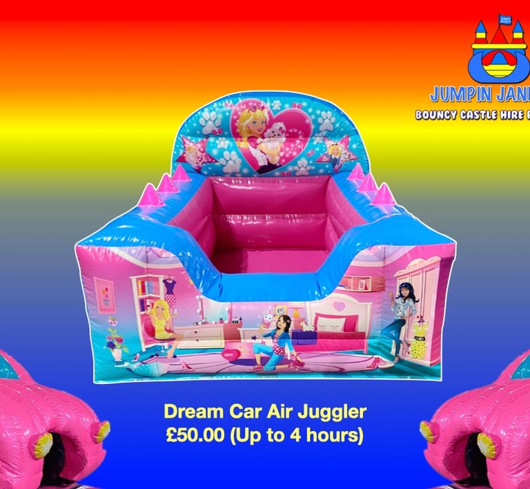 Dream Car Air Juggler Ball Pit - Jumpin Janners - Bouncy Castle Hire Plymouth