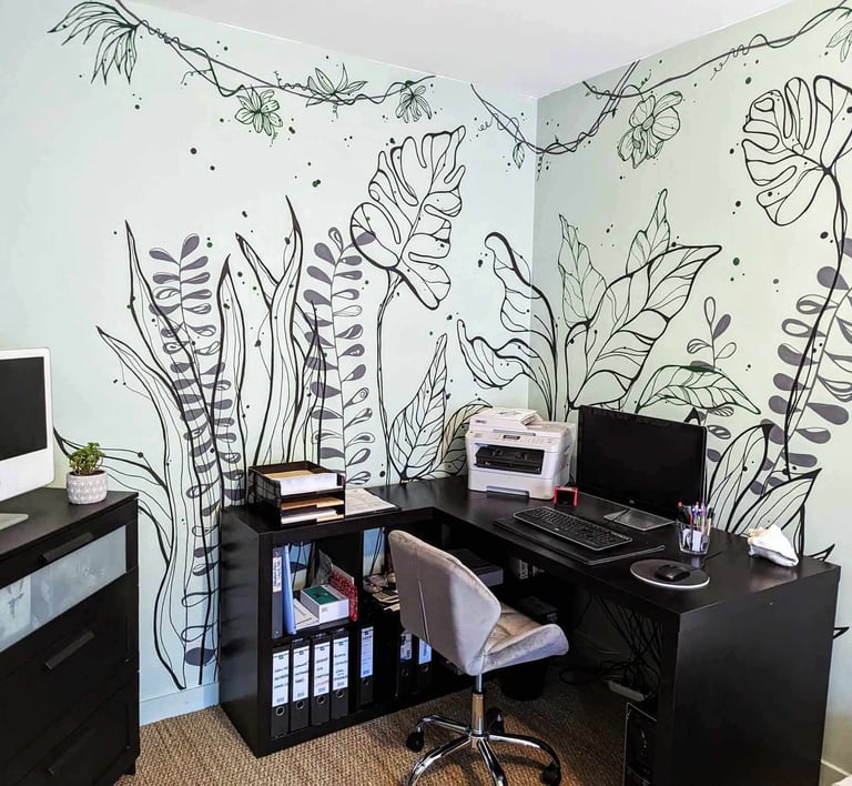 fresque végétale jungle