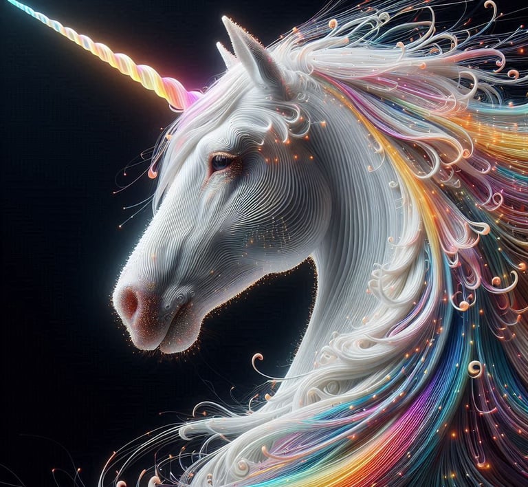 Unicorn Alyna – magical companion and protector in the Harmonya Chronicles