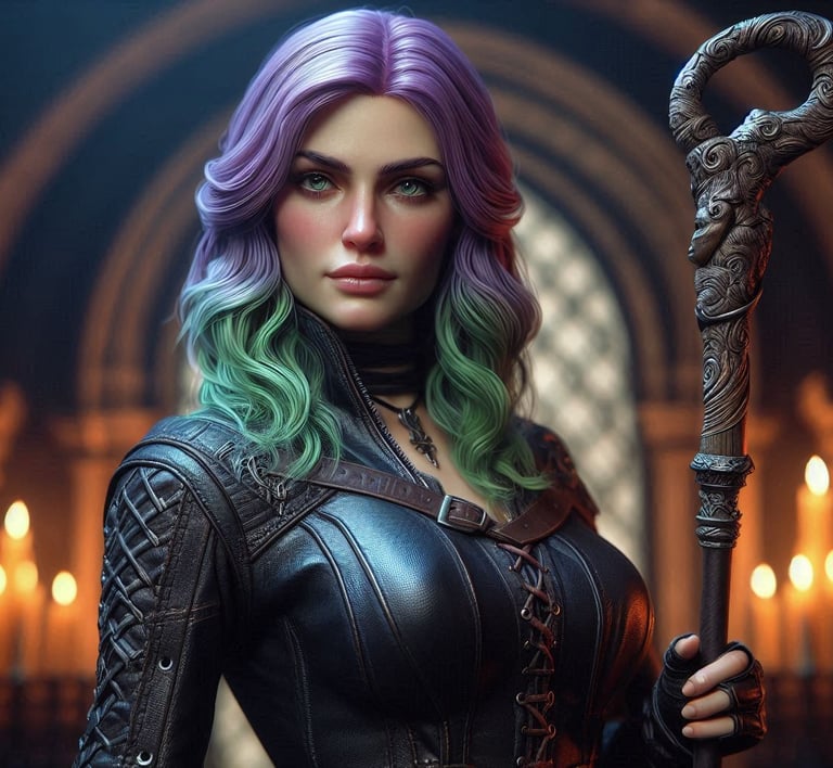 Master Mira – guardian of mystical secrets and elemental portal magic in Harmonya