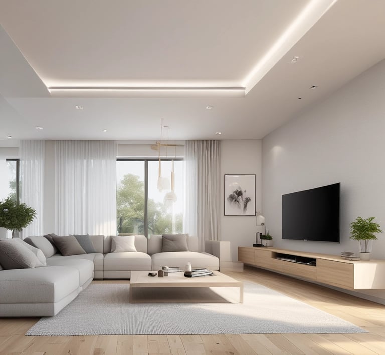Bright living room with modern inventory