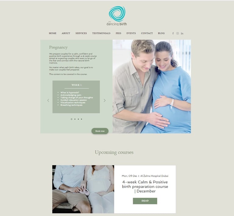 Website The Dancing Birth