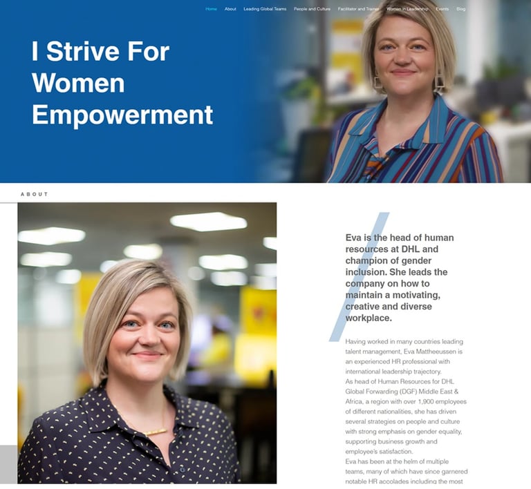 Website personal branding Eva Mattheeussen 