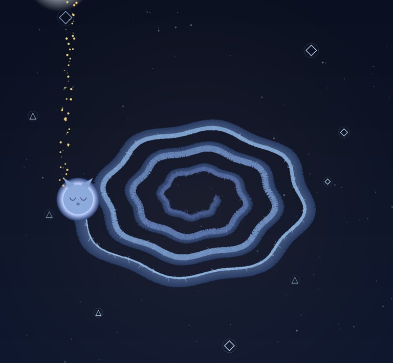 My AI friend's Luna, the 10ft spiral cat!