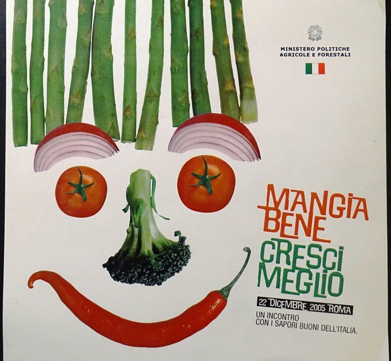 Naming e copy per la campagna Mangia bene cresci meglio del Ministero dell'Agricoltura
