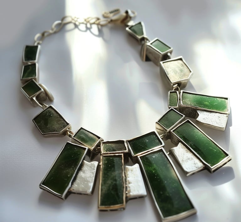 Modernist Chunky Statement Necklace