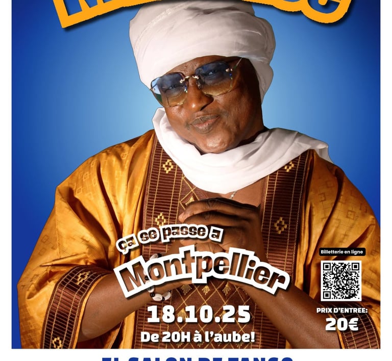 Affiche du concert avec l'artiste Mawndoé Célestin