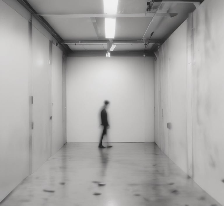 white and black abstract painting